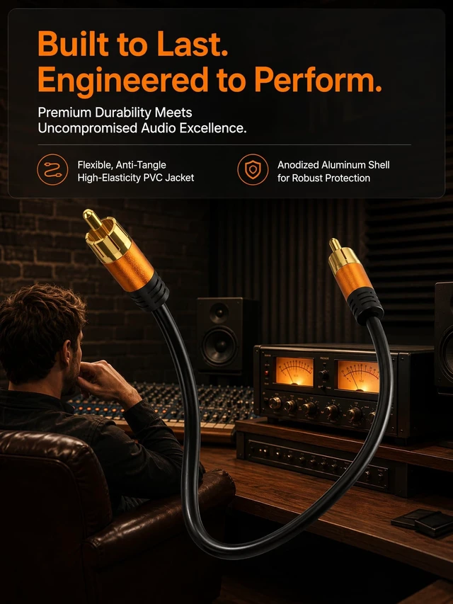 Alt view image 5 of 5 - YOTETION Digital Coaxial 80FT Audio Cable,1RCA Male to 1RCA Male Subwoofer Cable RCA Video Cable for Subwoofer, Home Theater, Video/Audio Subwoofer Rear View Parking Camera