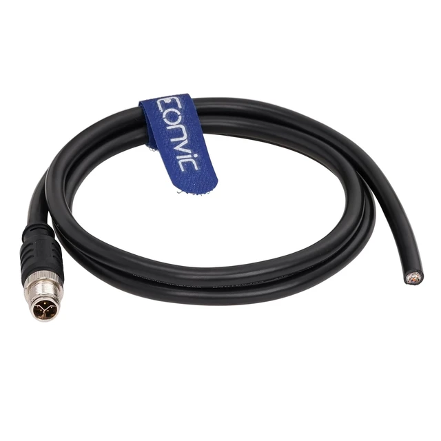 Alt view image 4 of 4 - M12 Y Code 8 Pin Male to Open Ethernet CAT5e Data & Power Hybrid Cable 1M