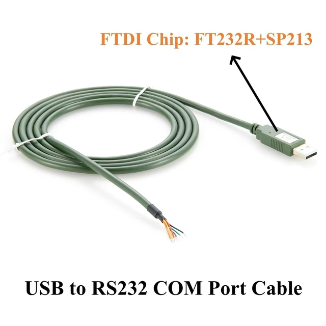 Alt view image 3 of 5 - Plinkwirekb USB to RS232 Wire End Serial Cable FTDI FT232R USB COM Port Bare Wire Compatible with USB-RS232-WE for Windows, Linux, macOS, Android(1.8M/5.91FT)