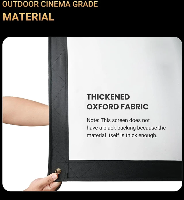 Alt view image 2 of 5 - IOLIEO 250 Inch Projector Screen, Foldable White Outdoor Movie Screen 16:11