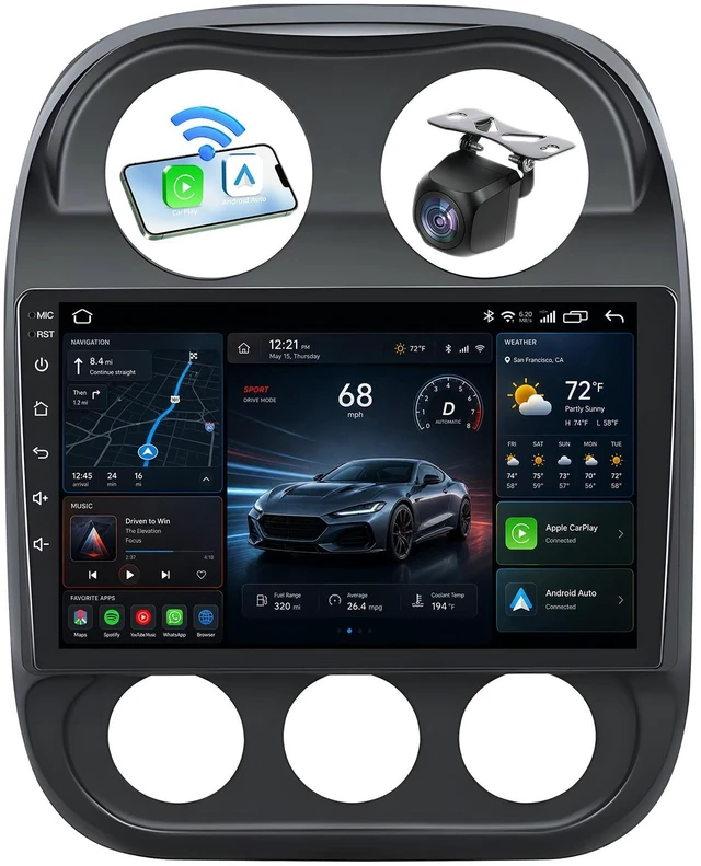 Main image of Car Radio for Jeep Compass Patriot 2010 2011 2012 2013 2014 2015 2016: