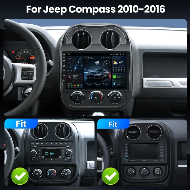 Alt view image 2 of 5 - Car Radio for Jeep Compass Patriot 2010 2011 2012 2013 2014 2015 2016: