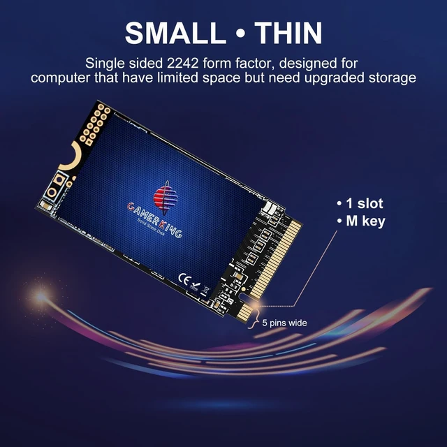 Alt view image 2 of 5 - GAMERKING SSD 128GB M.2 2242 NVMe PCIe Gen3.0x4 22x42mm