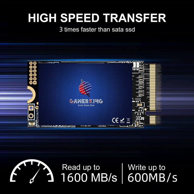 Alt view image 4 of 5 - GAMERKING SSD 128GB M.2 2242 NVMe PCIe Gen3.0x4 22x42mm