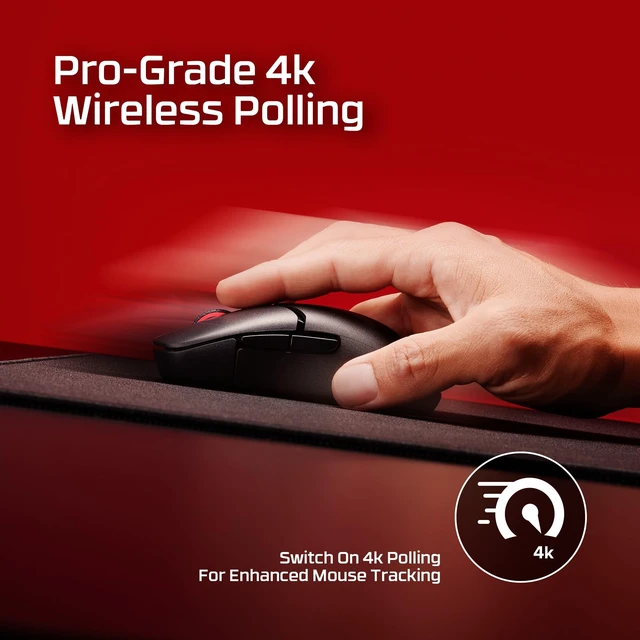 Alt view image 3 of 5 - HyperX Pulsefire Saga Pro Wireless Gaming Mouse for PC, Modular Design, Interchangeable Parts, 4k Polling, 72g Lightweight Frame, Wireless, Instant Pair, Black