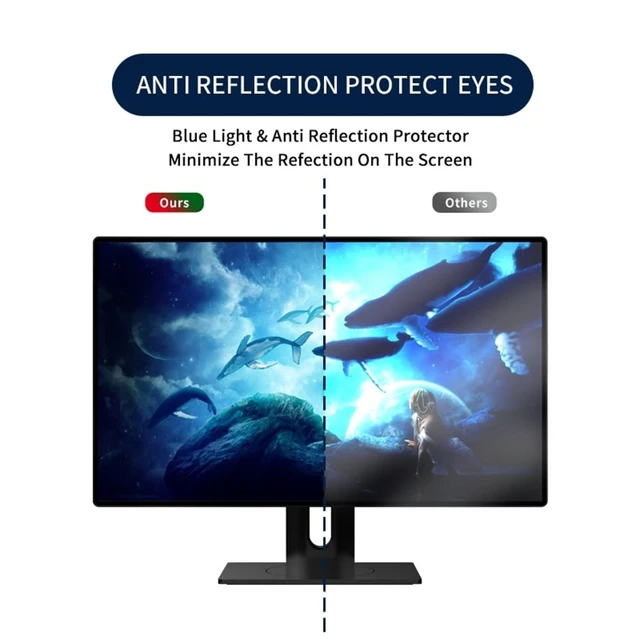 Alt view image 3 of 5 - Docooler Computer Privacy Screen Filter, Hanging Screen Filter Compatible Widescreen Computer Monitor with Aspect Ratio 16:9, Anti-Glare Privacy Screen Protector for 20-32 Inch Monitor (Inch Optional)