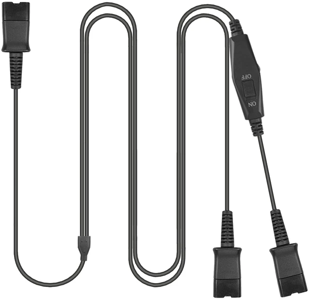 Main image of Weatwo Training Y Splitter for All Plantronics QD Headphone Adapter Cable