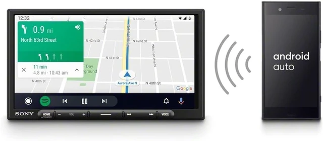 Alt view image 4 of 5 - Sony XAV-AX4000 6.95" Wireless Apple CarPlay Android Auto Media Receiver, 14-Band EQ + Backup Camera Bundle
