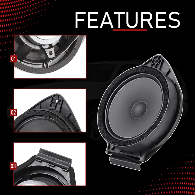 Alt view image 5 of 5 - Motarithl Front Left Right Door Radio Speaker Fit for 07-14 Chevy GMC