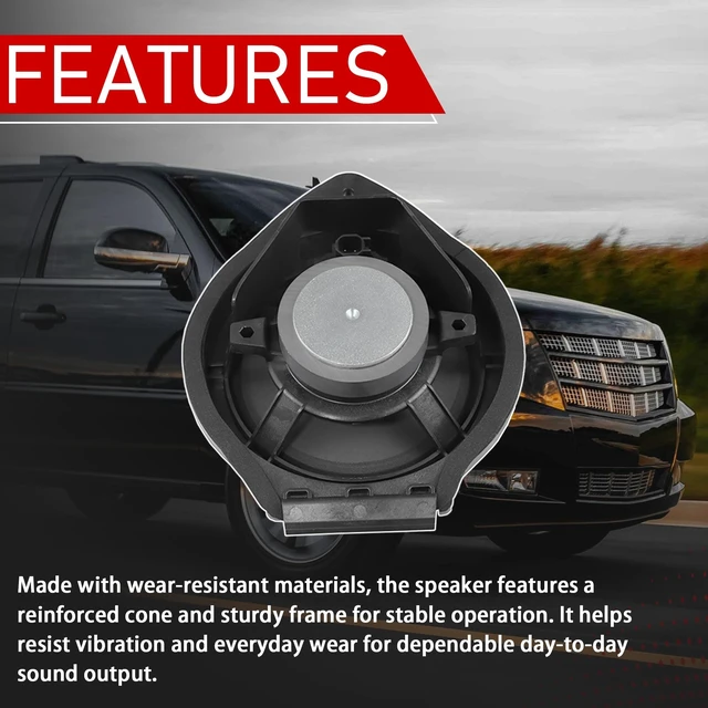 Alt view image 4 of 5 - Motarithl Front Left Right Door Radio Speaker Fit for 07-14 Chevy GMC