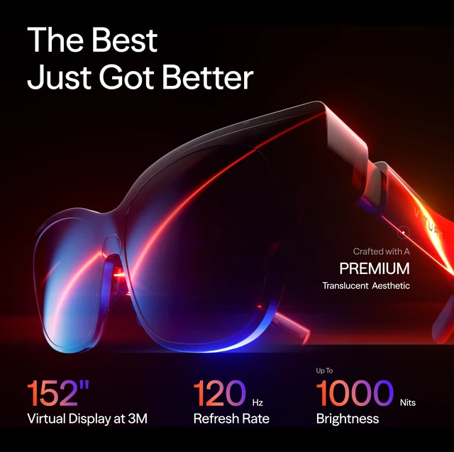 Alt view image 2 of 5 - VITURE Luma Pro XR/AR Glasses, 152" 1200p 1000 Nits Sharp Screen, 52 FOV