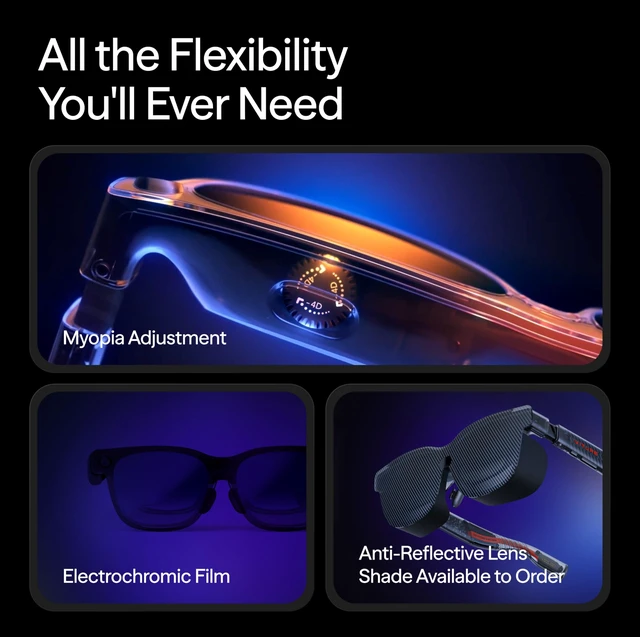 Alt view image 4 of 5 - VITURE Luma Pro XR/AR Glasses, 152" 1200p 1000 Nits Sharp Screen, 52 FOV