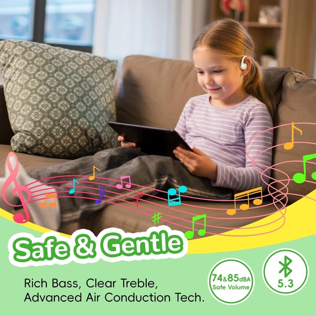 Alt view image 5 of 5 - ANCwear Kids Open Ear Headphones, 85dB Volume Limit, Ages 5+