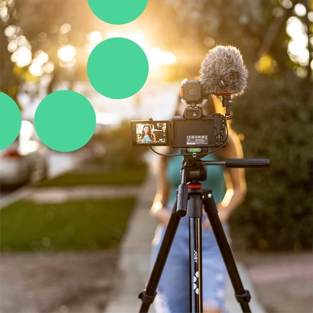 Alt view image 5 of 5 - Joby Compact Advanced, Camera Tripod with 3-Way Head, Universal -20 Quick Release Attachment and Carrying Bag, for CSC, DSLR, Mirrorless Camera, Smartphone, Colour: Black