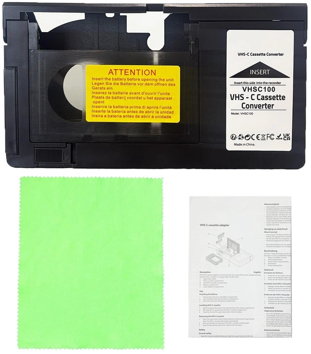 Main image of BECBOLDF VHS-C to VHS Motorized Adapter, Portable Camcorder Cassette Converter for Home VCR Playback and Digital Conversion Use
