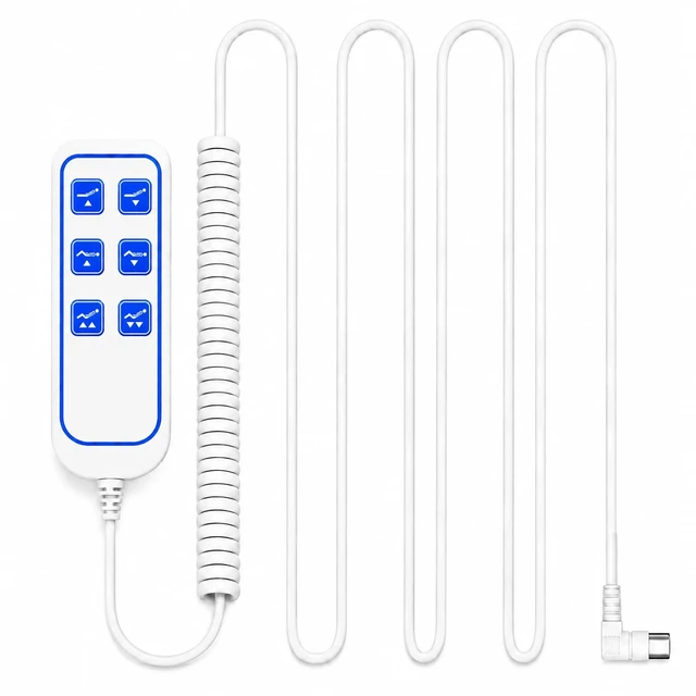 Alt view image 4 of 5 - NIUWAXIYU Replacement Wired Remote Control for Ergomotion Adjustable Bed Base E4 Y8C8. 14070307 (Not for E4+ and Other Models)