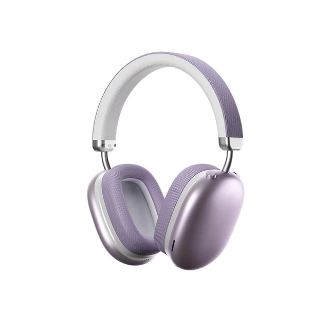 Alt view image 2 of 5 - JUNJIEUNVO BT1638 Over-Ear Wireless Headphones, Premium Padded Headband, Champagne USB-C Charging, Bluetooth Headphones Long Endurance Flight of up to 40 HoursFashionable and Colorful (Purple)