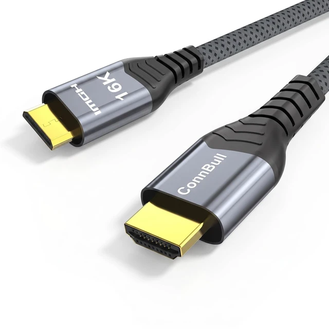 Main image of Mini HDMI to HDMI 2.2 Cable 96Gbps 6.6FT for Pi Zero, Camera, Camcorder