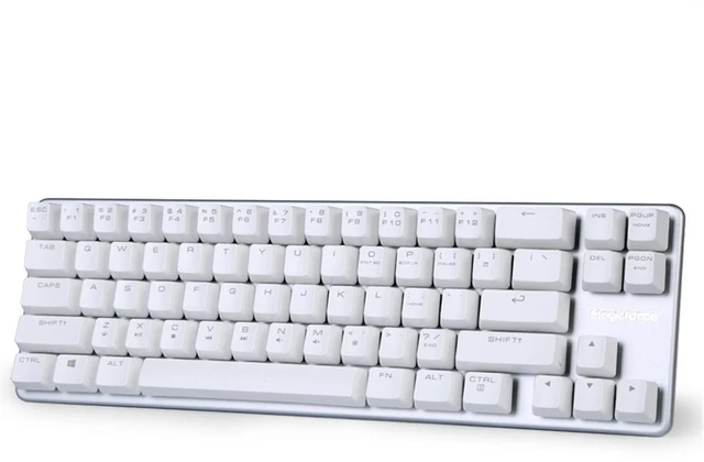 Main image of Qisan Happy Deals 10% Discount Off Mechanical Keyboard Gaming Keyboard Blue Switch 68-Keys Mini Design (60%) Gaming Wired Keyboard White Silver Magicforce