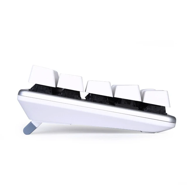 Alt view image 4 of 5 - Qisan Happy Deals 10% Discount Off Mechanical Keyboard Gaming Keyboard Blue Switch 68-Keys Mini Design (60%) Gaming Wired Keyboard White Silver Magicforce