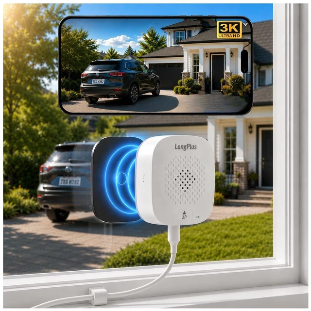 Main image of LongPlus 5MP 3K Window Camera for Home Security, WiFi6 Safeview Camera