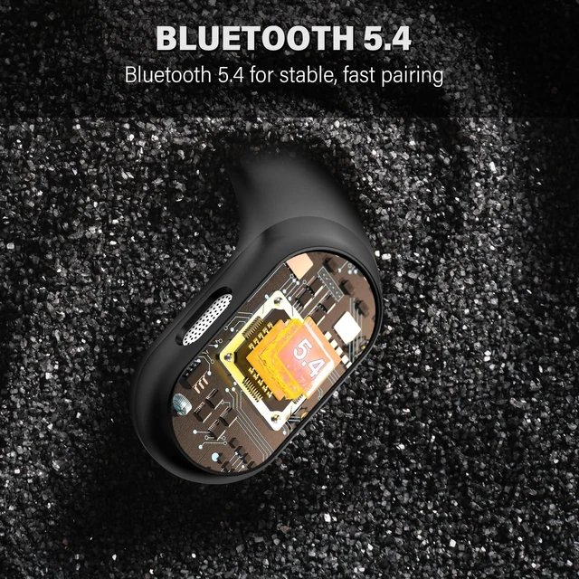 Alt view image 5 of 5 - Open Ear Headphones, Bluetooth 5.4 Headphones, Translation Earbuds, Black