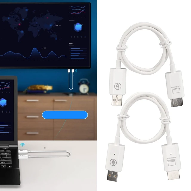 Alt view image 2 of 5 - Zunate HDMI Transmitter and Receiver, Ultra HD HDMI Converter Dongle Adapter, HDMI Extender Streaming Video Audio from Laptop, PC, Smartphone to HDTV