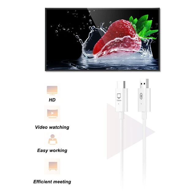 Alt view image 5 of 5 - Zunate HDMI Transmitter and Receiver, Ultra HD HDMI Converter Dongle Adapter, HDMI Extender Streaming Video Audio from Laptop, PC, Smartphone to HDTV