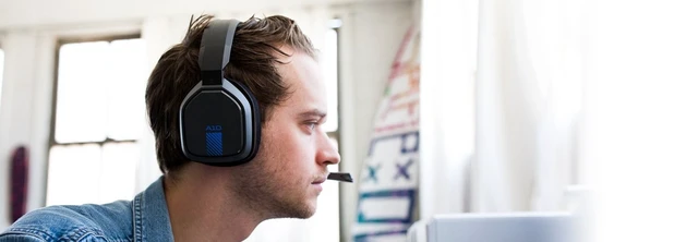 Alt view image 2 of 5 - ASTRO Gaming A10 Wired Gaming Headset, Lightweight and Damage Resistant, ASTRO, 3.5 mm Audio Jack, for Xbox Series X^^S, Xbox One, PS5, PS4, Nintendo Switch, PC, Mac- Black/Blue