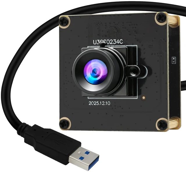 Main image of ELP Global Shutter USB3.0 Camera Module Wide Angle Webcam for Computer Mini UVC USB2.0 PC Camera High Speed HD 200fps Lightburn Cameras 1200P 120fps Webcamera AR0234 Cam (2.8mm Lens)