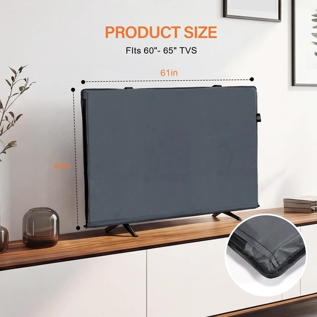 Alt view image 2 of 5 - Outdoor TV Cover - All-Weather Waterproof Universal for 60 to 65 Inch TVs