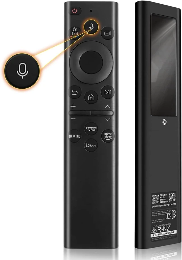 Main image of Solar Voice Remote Replacement for Samsung TV, BN59-01385A Rechargeable Smart TV Remote Control with USB-C Charging, Compatible with Samsung The Frame, Neo QLED, QLED, Crystal UHD 4K 8K TV