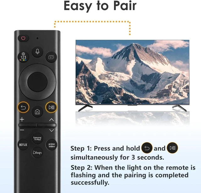 Alt view image 5 of 5 - Solar Voice Remote Replacement for Samsung TV, BN59-01385A Rechargeable Smart TV Remote Control with USB-C Charging, Compatible with Samsung The Frame, Neo QLED, QLED, Crystal UHD 4K 8K TV