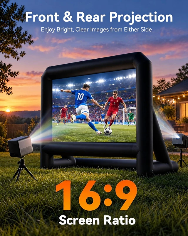 Alt view image 2 of 5 - Inflatable Projector Screen, 24FT Outdoor Projector Movie Screen