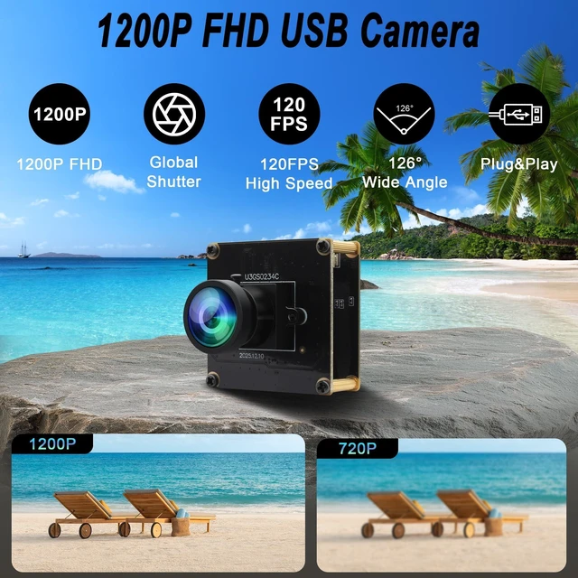 Alt view image 4 of 5 - MMlove USB 3.0 Global Shutter Camera Module, 1200P 120FPS High Speed