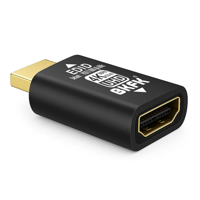 Alt view image 3 of 3 - BKFK HDMI EDID Emulator, Passthrough Display Adapter, Default Resolution Dummy Plug, Headless Ghost for HDMI Switches, Extenders, AV Receivers, Video Splitters(GM-4K60Hz-default1080P-4P)