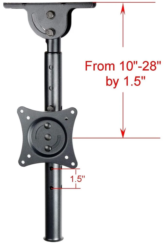 Alt view image 2 of 5 - VideoSecu ML405B2 LCD LED UHD Monitor TV Ceiling Mount for Most 19 22 23 24 26 27 28 29 32 39 42 Flat Panel Display with VESA100x100, 75x75, Fit Flat and vaulted Ceiling M0B