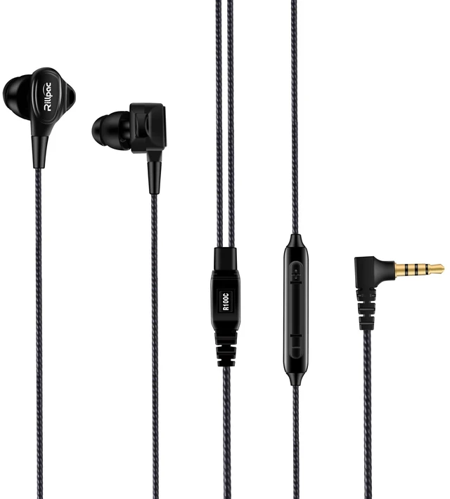 Main image of Rillpac R100C Titanium Dynamic Driver Noise Isolating in-Ear Headphones Reference Series Earphones