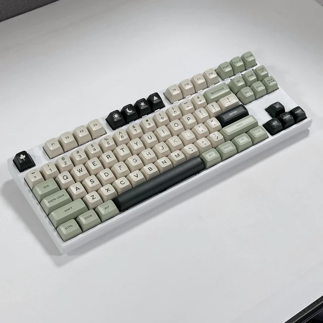 Alt view image 4 of 5 - iRoboosta PBT Keycaps, SA Profile Double Shot Keycap Green 168 Keys Key caps Full Set, Custom Keycaps for Cherry MX Switches Mechanical Keyboard (Matcha Green)