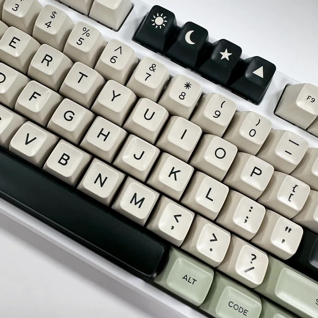 Alt view image 3 of 5 - iRoboosta PBT Keycaps, SA Profile Double Shot Keycap Green 168 Keys Key caps Full Set, Custom Keycaps for Cherry MX Switches Mechanical Keyboard (Matcha Green)
