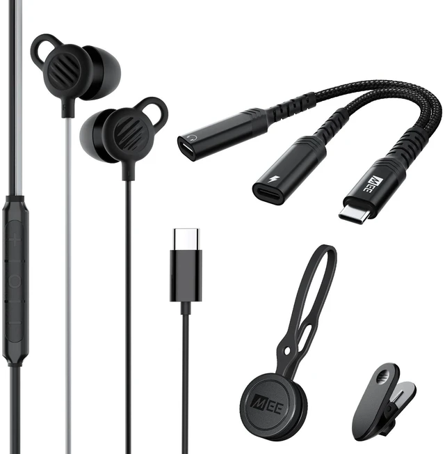 Main image of MEE audio Wired Sleep Earbuds & USB-C Audio & Charging Adapter