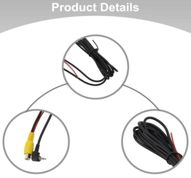 Alt view image 2 of 5 - weevoo Aux 2.5mm to RCA Female Cable with Trigger, Car Aux AV-in Jack to RCA Adapter for GPS Tablet Dash Cam Car DVR Camcorder Reverse Backup Rear View Camera