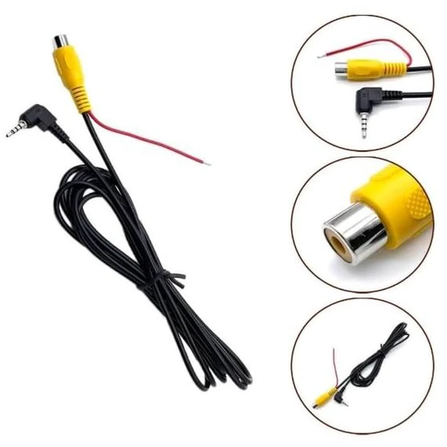 Alt view image 5 of 5 - weevoo Aux 2.5mm to RCA Female Cable with Trigger, Car Aux AV-in Jack to RCA Adapter for GPS Tablet Dash Cam Car DVR Camcorder Reverse Backup Rear View Camera