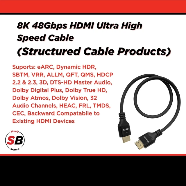 Alt view image 4 of 5 - UltraFlex by SimplyAV 8K 48Gbps HDMI Ultra High Speed Cable, 16.4ft