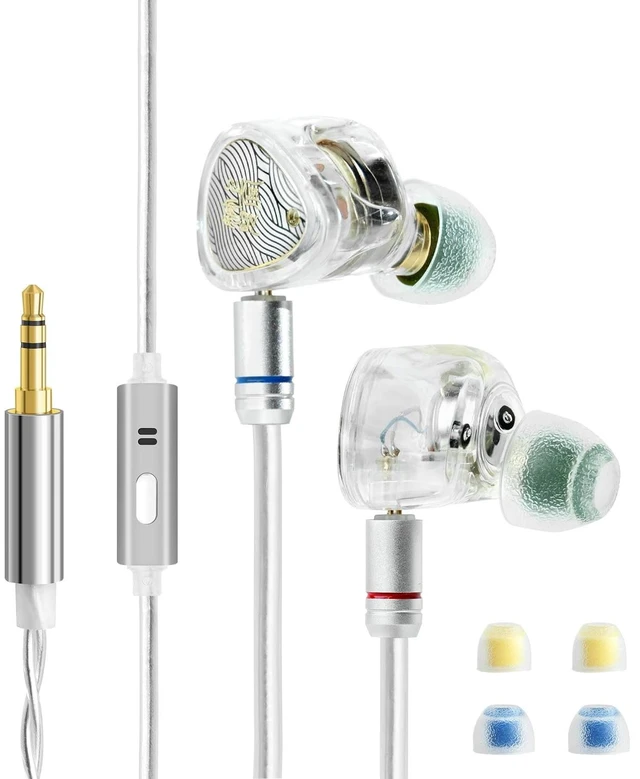 Main image of Jyinudio TANGZU Wan'er S.G II inEar Monitor IEM, Wired HiFi Gaming Earphones, 10mm Dynamic Driver with PET Diaphragm, TangleFree 0.78mm 2Pin Detachable Cable, White 3.5mm Plug with Microphone