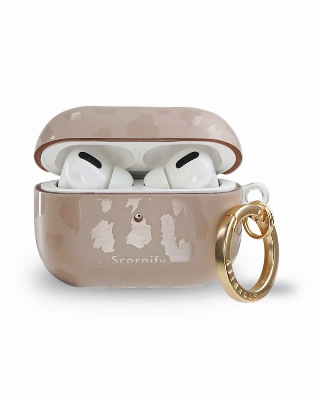 Alt view image 2 of 5 - SCORPIFY for AirPods Pro Case 1 & 2 (1st & 2nd Generation, 2019/2022) with Keychain, Compatible with Apple AirPod Pro 1 & 2, Cute Protective Hard Shell Cover, Earbuds Case for Women - Nude L