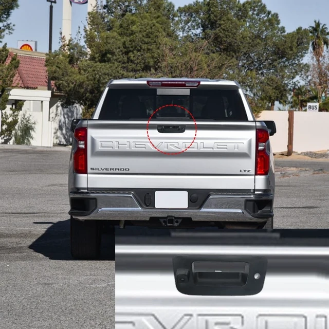 Alt view image 5 of 5 - Canying Car Tailgate Handle Backup Rear View Reverse Camera for 2007-2013 Chevrolet Chevy Silverado GMC Sierra 1500 2500 3500 HD Reversing Parking Aftermarket Camera with RCA Connector