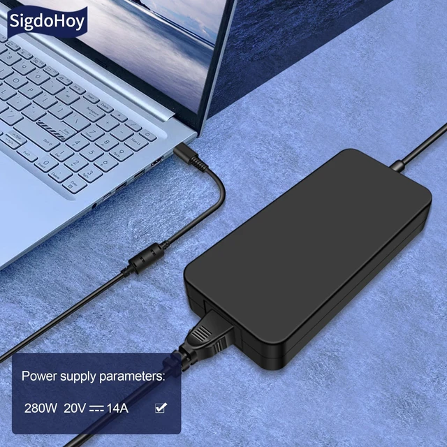 Alt view image 4 of 5 - 280W Charger for MSI Raider GE78HX GE68HX GE76 GE66 Vector 16 17 HX, Stealth 18 CreatorPro Creator Z16 Z16p Z17 HX, Vector GP76 GP66 Leopard WE76, A18-280P1A Power Supply Adapter Cord