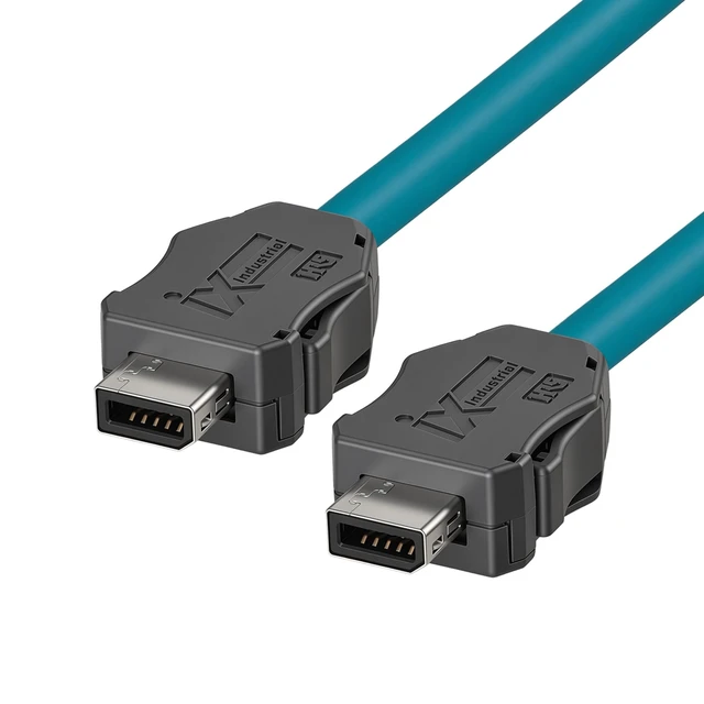 Alt view image 2 of 4 - Eonvic IX Industrial IX30G-A-10S-CV A-Key Male to Male Cat6a 10Gbps High Flex Ethernet Cable for Industrial Switches PLCs Machine Vision Cameras Robot Controllers Industrial Sensors 2m