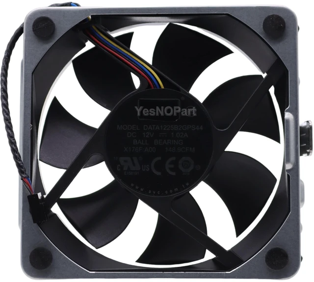 Alt view image 4 of 5 - YesNOPart Chassis Cooling Fan 0J7G7 X176F Replacement for Dell Alienware R12 R11 R10 R9, XPS 8960 8950, Precision 3680 3660 3650, EBT2250